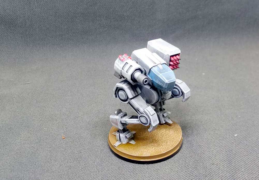 FIgurine de mecha imprimée en 3D en résine